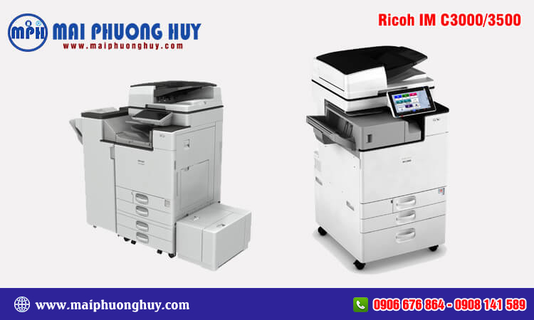 Máy màu cho thuê gói cao cấp khổ giấy A4-A3-A5